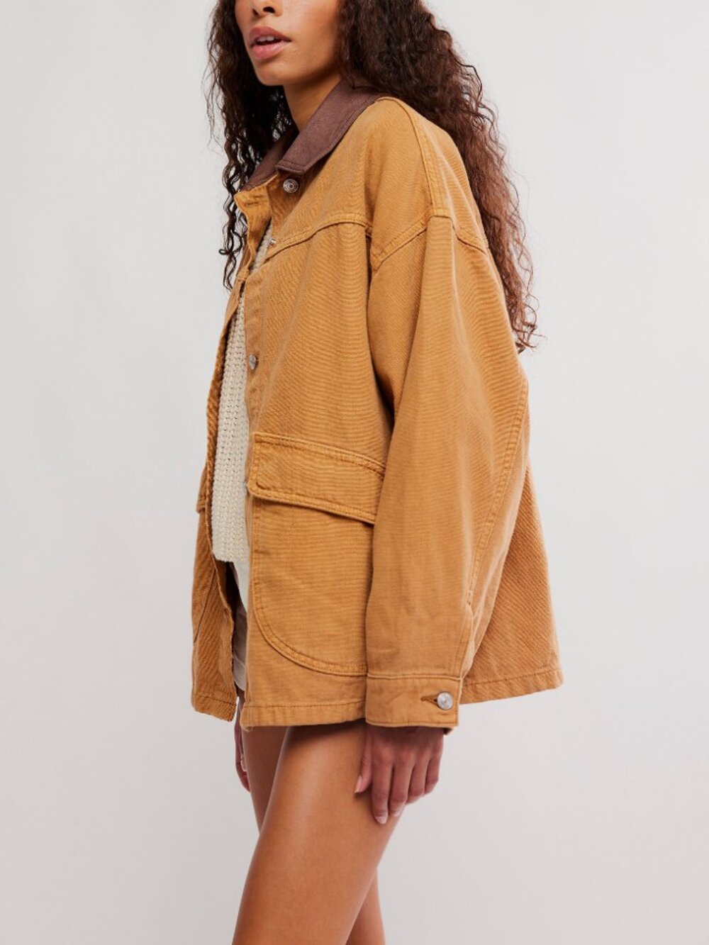 FREE PEOPLE We The Free Lemon Denim Jacket/ Meerkat - Picture 2 of 8